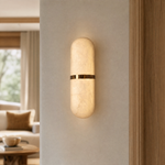 Verity Modern Alabaster Wall Sconce Lighting
