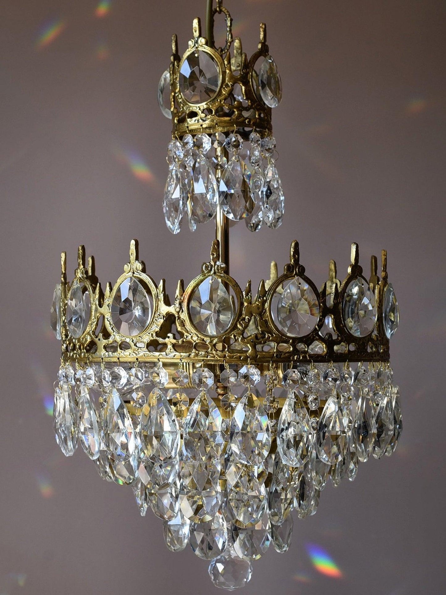 Vintage Crystal Chandelier - YIOSI