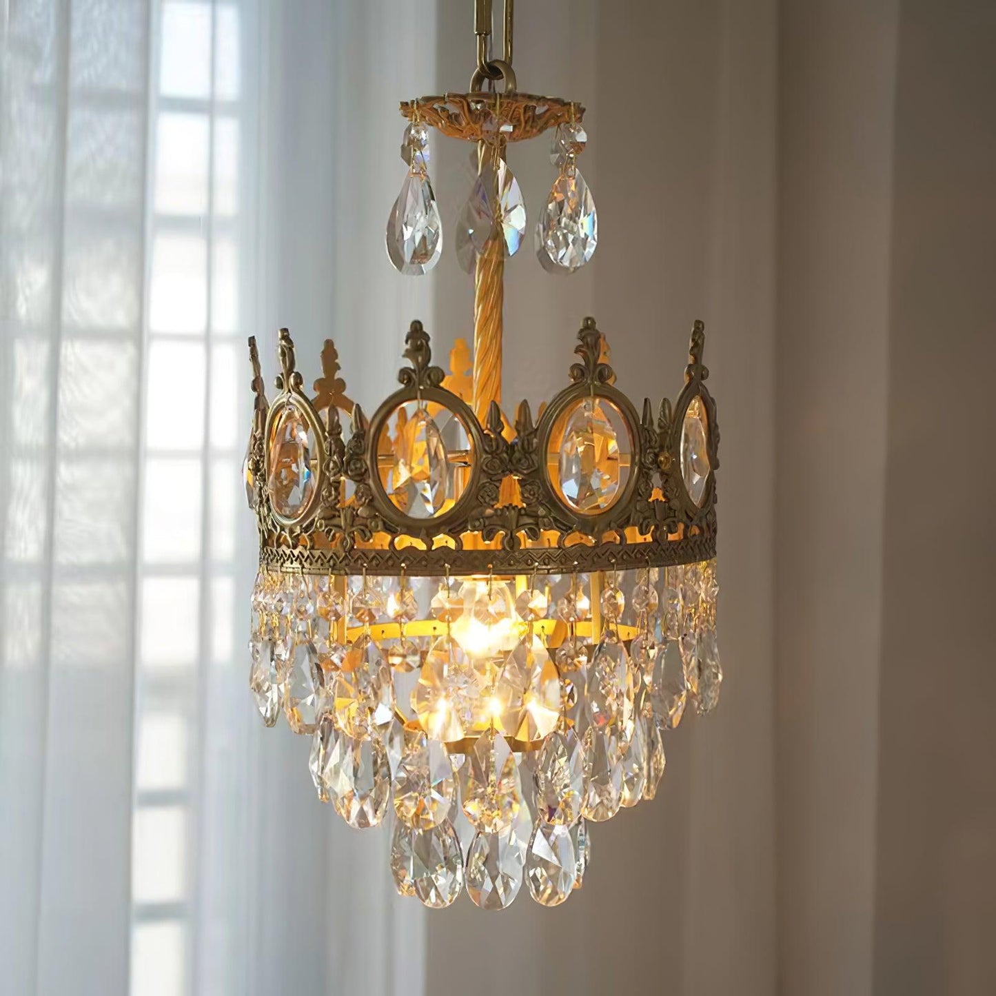 Vintage Crystal Chandelier - YIOSI
