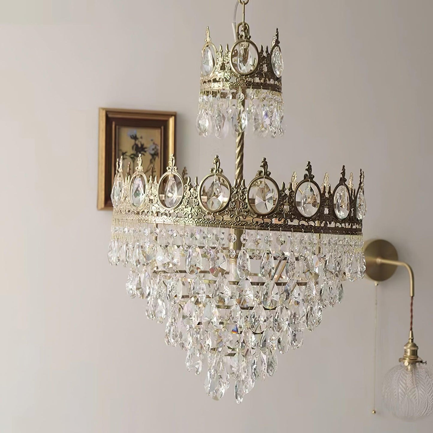 Vintage Crystal Chandelier - YIOSI