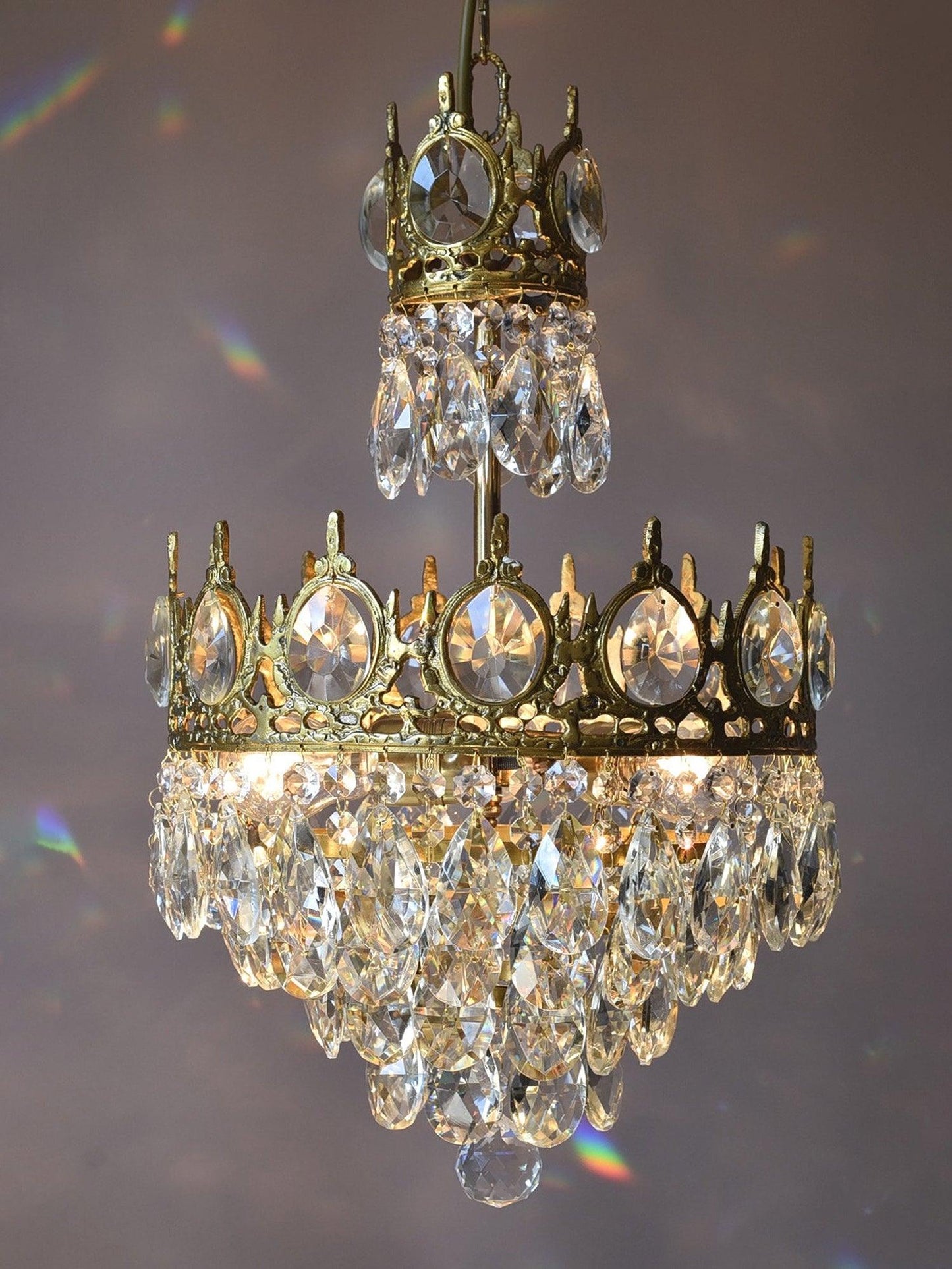 Vintage Crystal Chandelier - YIOSI