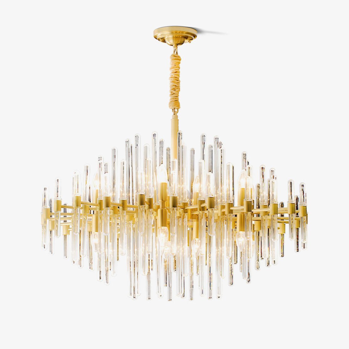 Vintage Antique Brass Chandelier - YIOSI