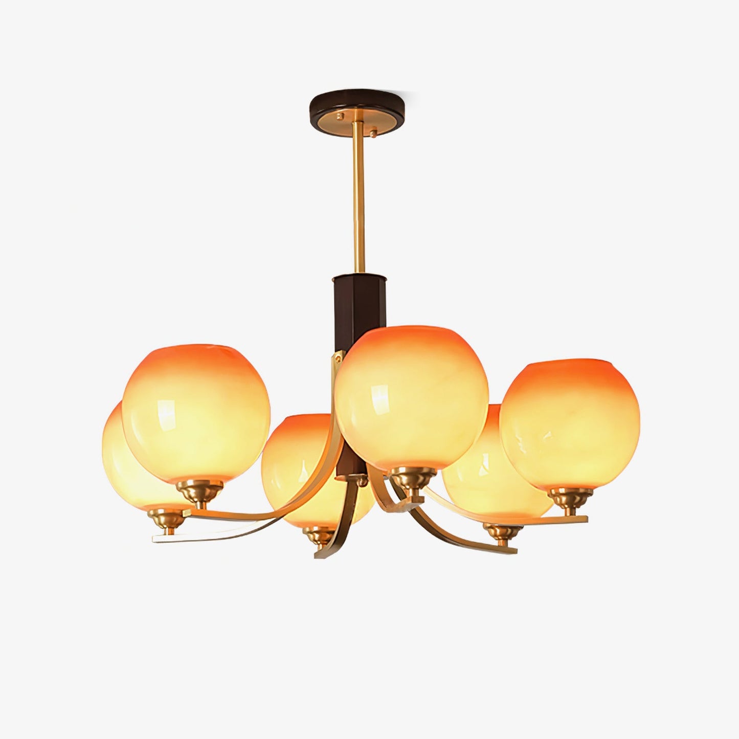 Vintage Caramel Globe Chandelier - YIOSI
