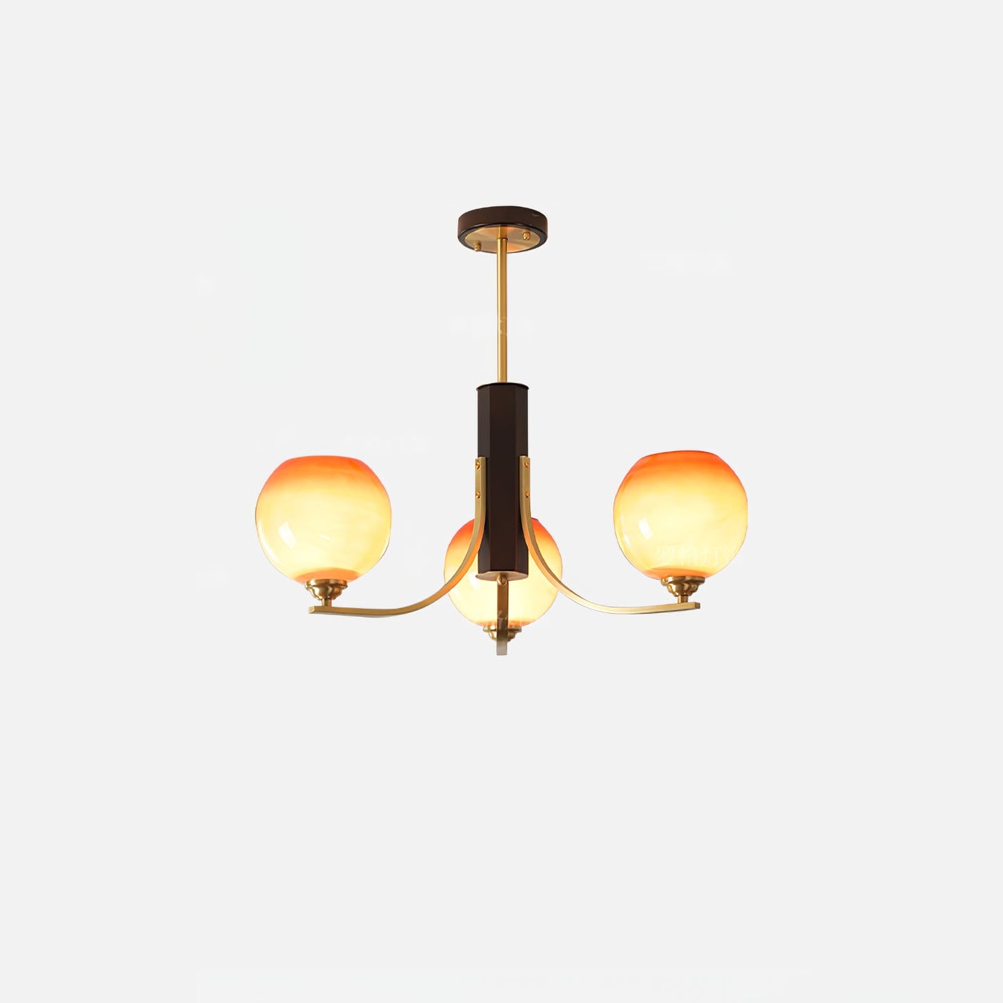 Vintage Caramel Globe Chandelier - YIOSI
