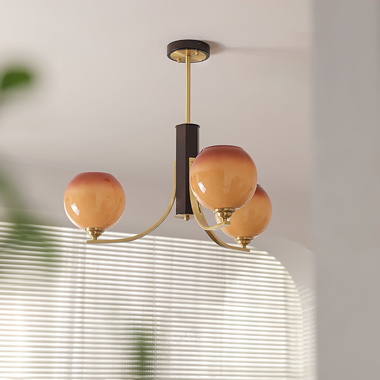 Vintage Caramel Globe Chandelier - YIOSI