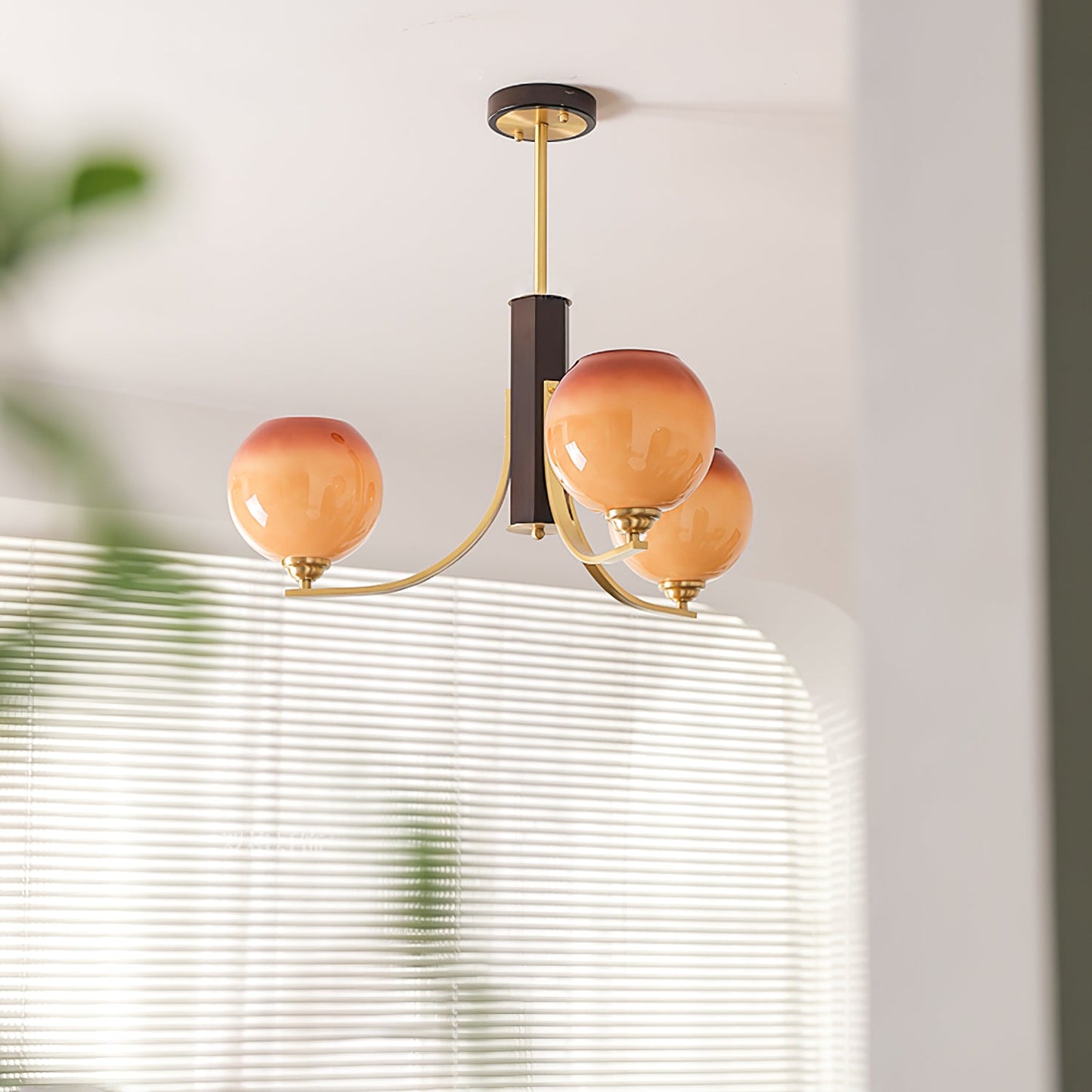 Vintage Caramel Globe Chandelier - YIOSI