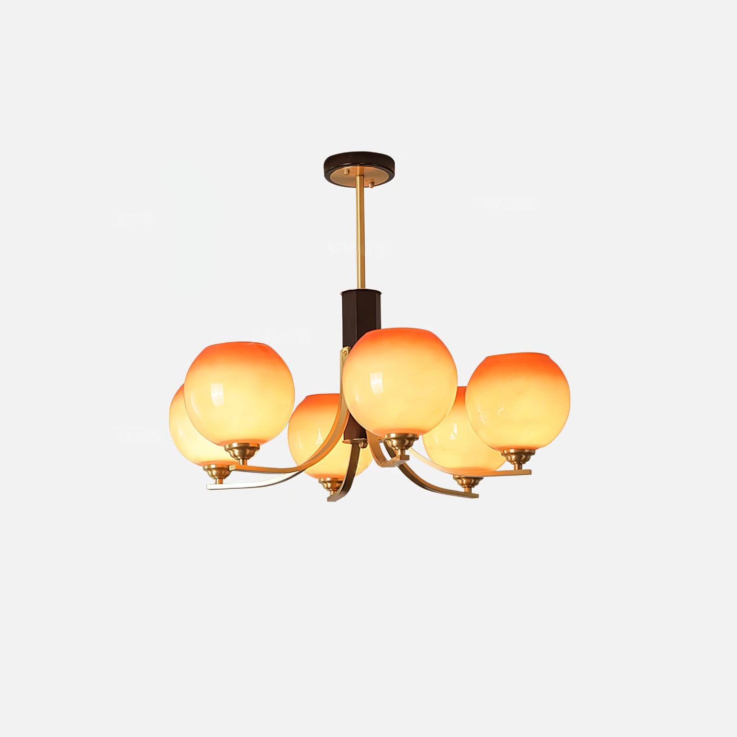 Vintage Caramel Globe Chandelier - YIOSI