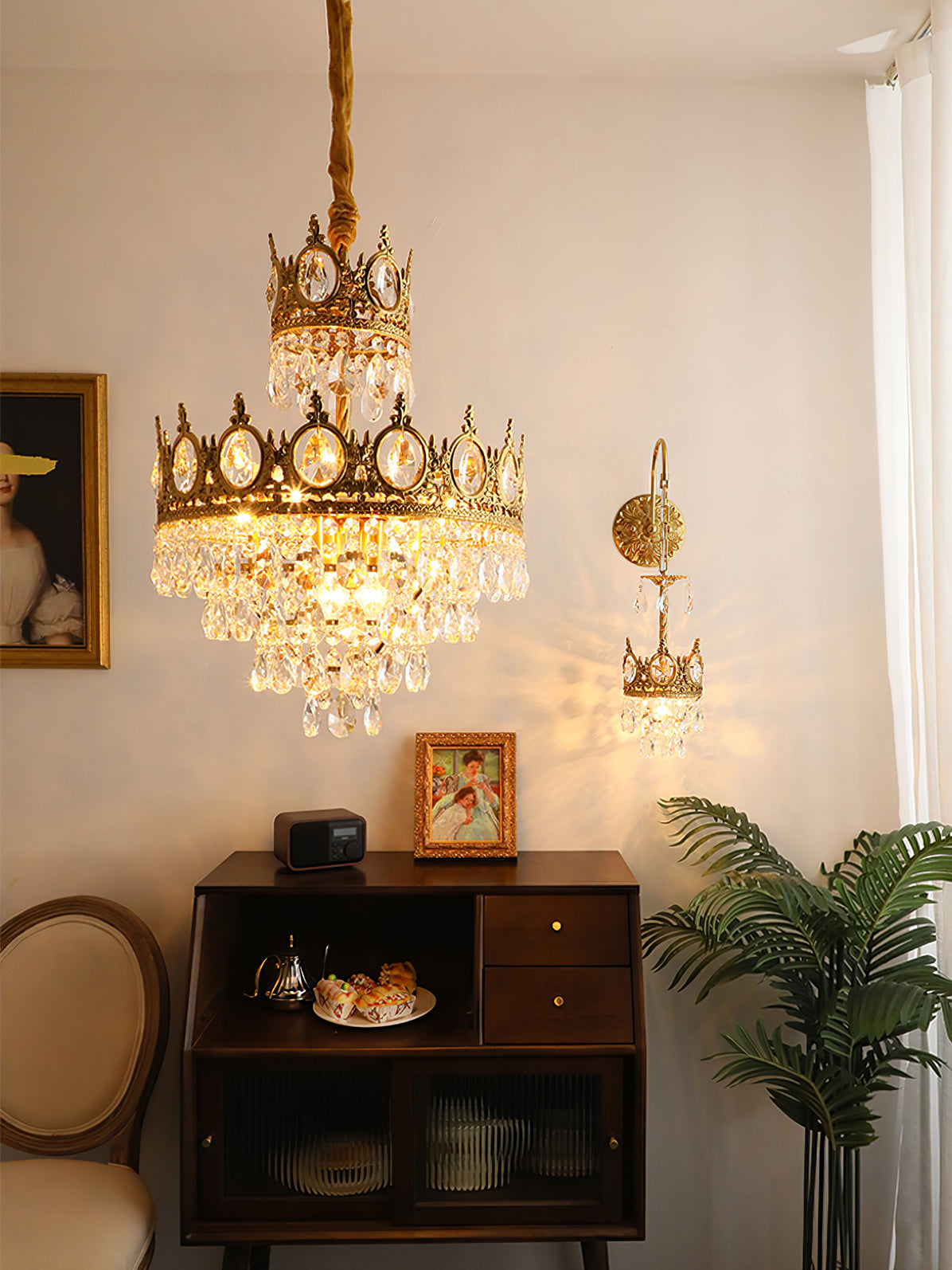 Vintage Crystal Chandelier - YIOSI