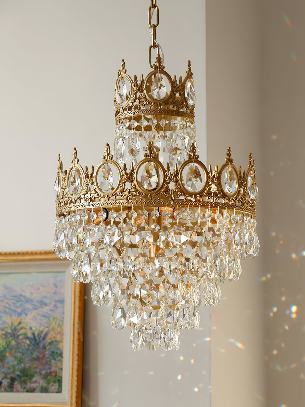 Vintage Crystal Chandelier - YIOSI