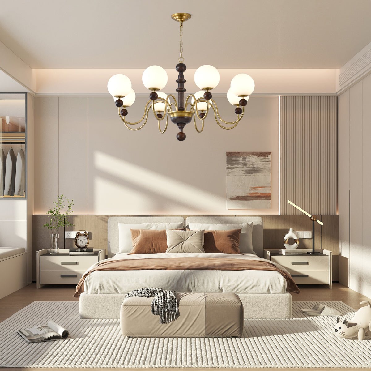 Vintage Curved Sphere Chandelier - YIOSI
