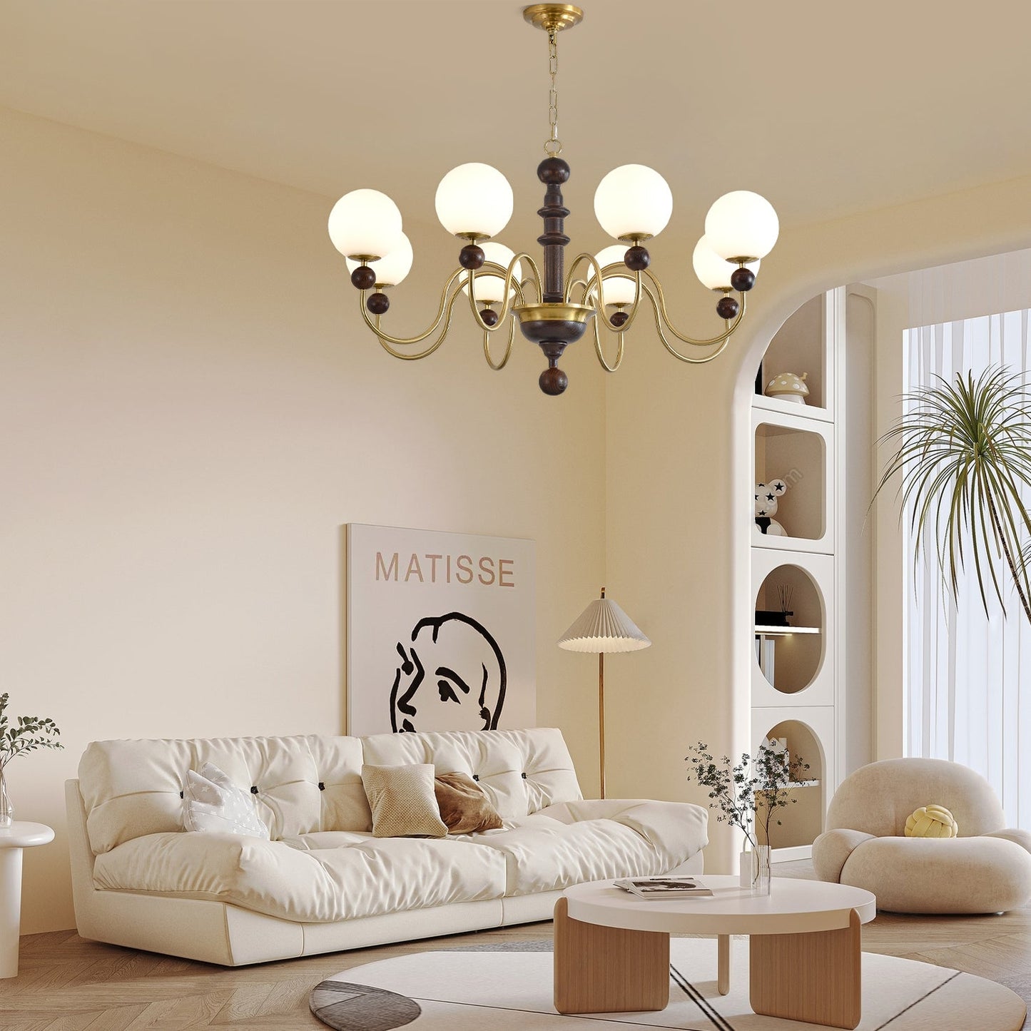 Vintage Curved Sphere Chandelier - YIOSI