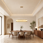 Vivian Alabaster Modern Oval Chandelier
