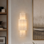 Vivian Alabaster Modern Tiered Wall Sconce