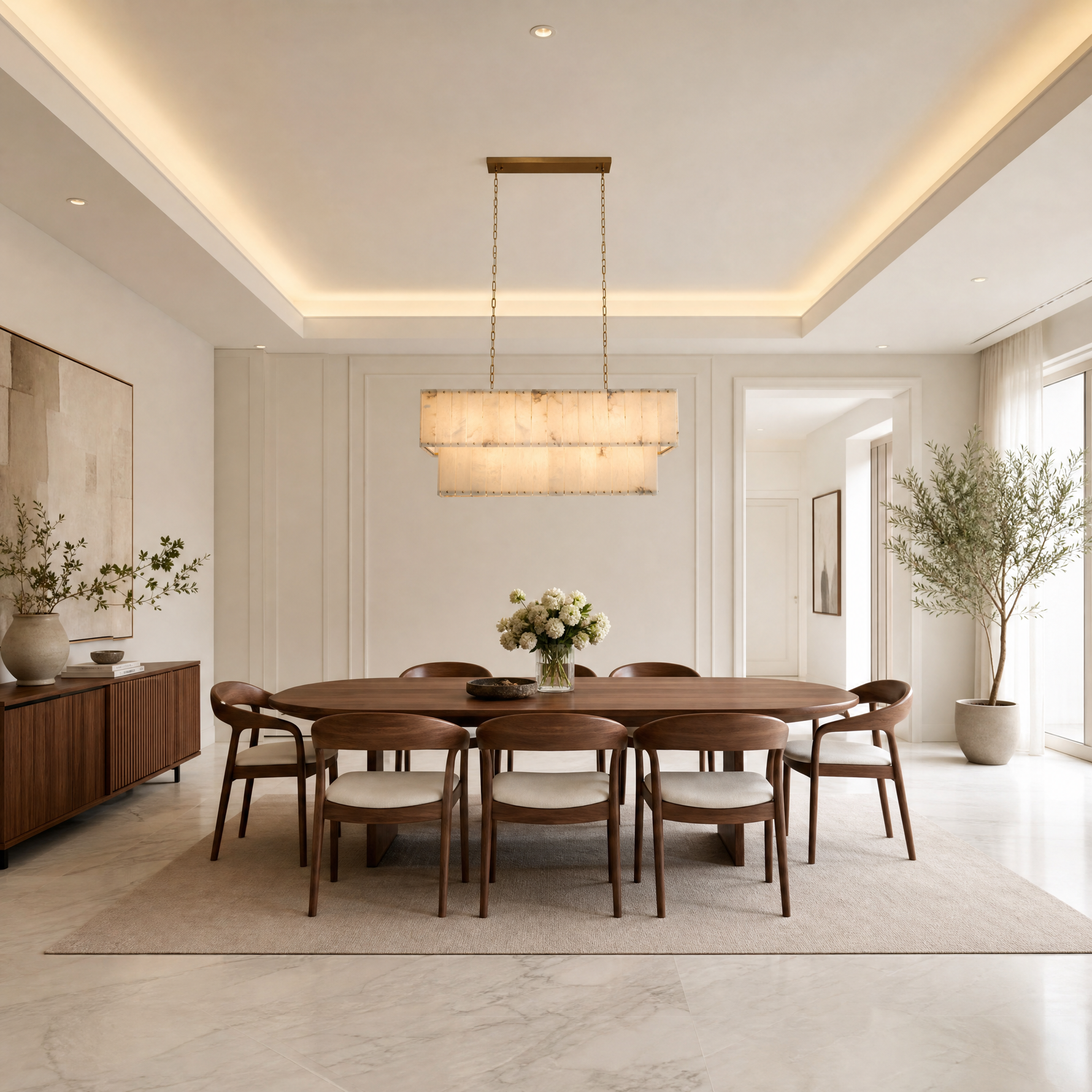 Vivian Modern Rectangular Dining Chandelier