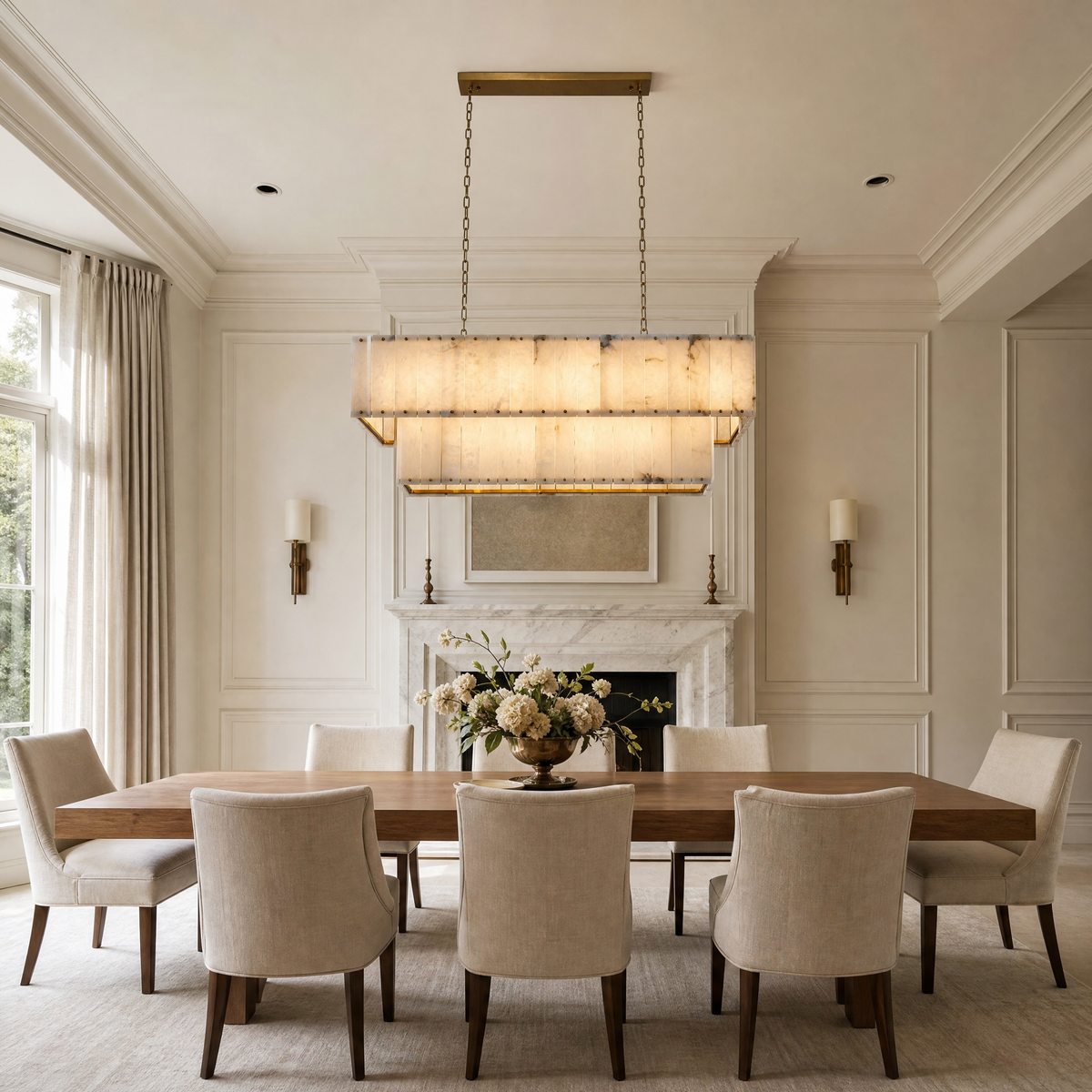 Vivian Modern Rectangular Dining Chandelier