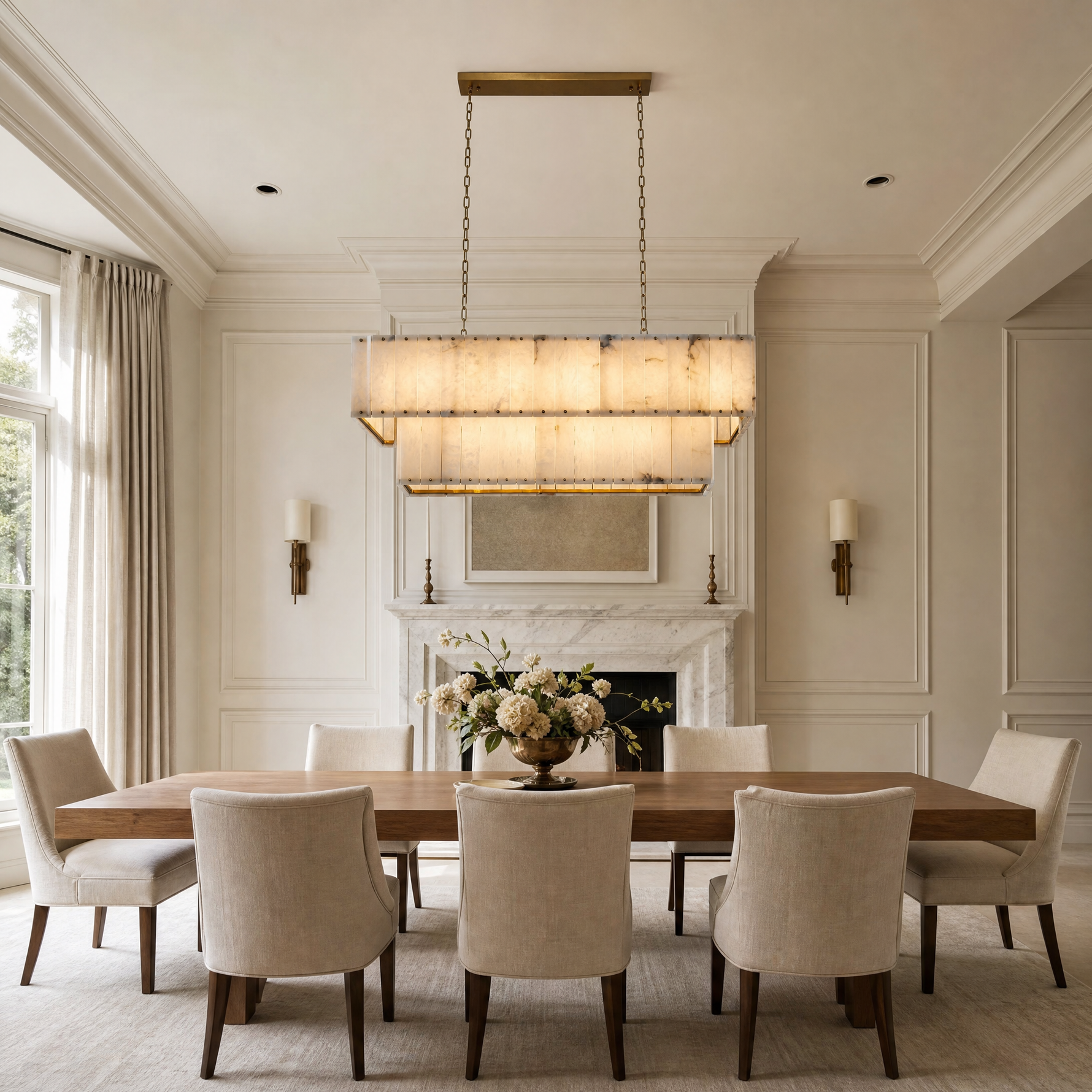 Vivian Modern Rectangular Dining Chandelier