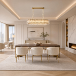 Voluta Crystal Rectangular Chandelier