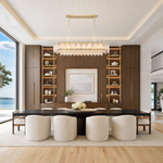 Voluta Crystal Rectangular Chandelier