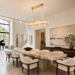 Voluta Crystal Rectangular Chandelier