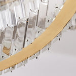Gold Vortex Crystal LED Chandelier with Bi-Color Lighting