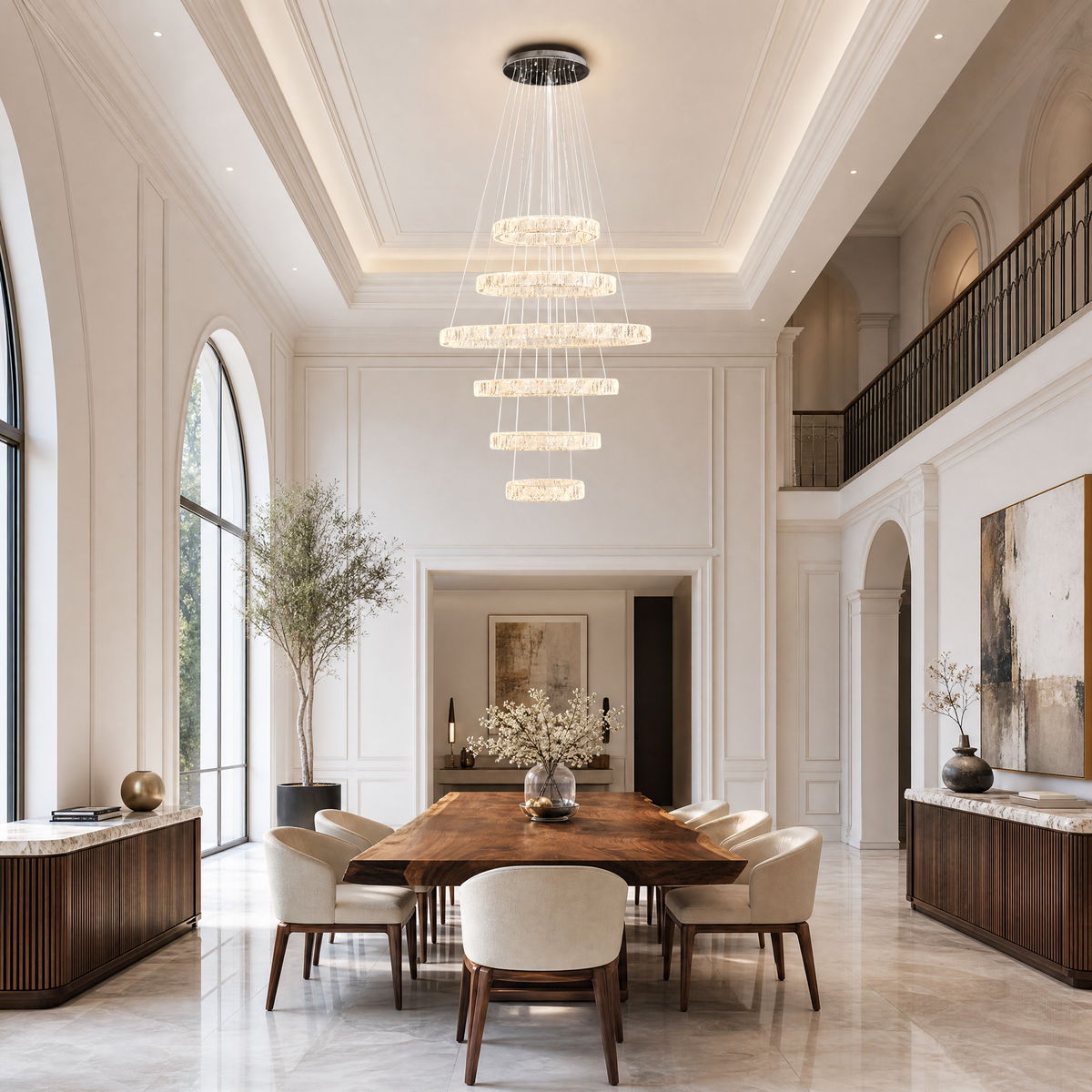 Vortice Crystal Trio Chandelier
