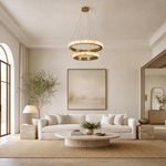 Votelle Alabaster Double Ring Chandelier