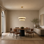 Votelle Alabaster Double Ring Chandelier
