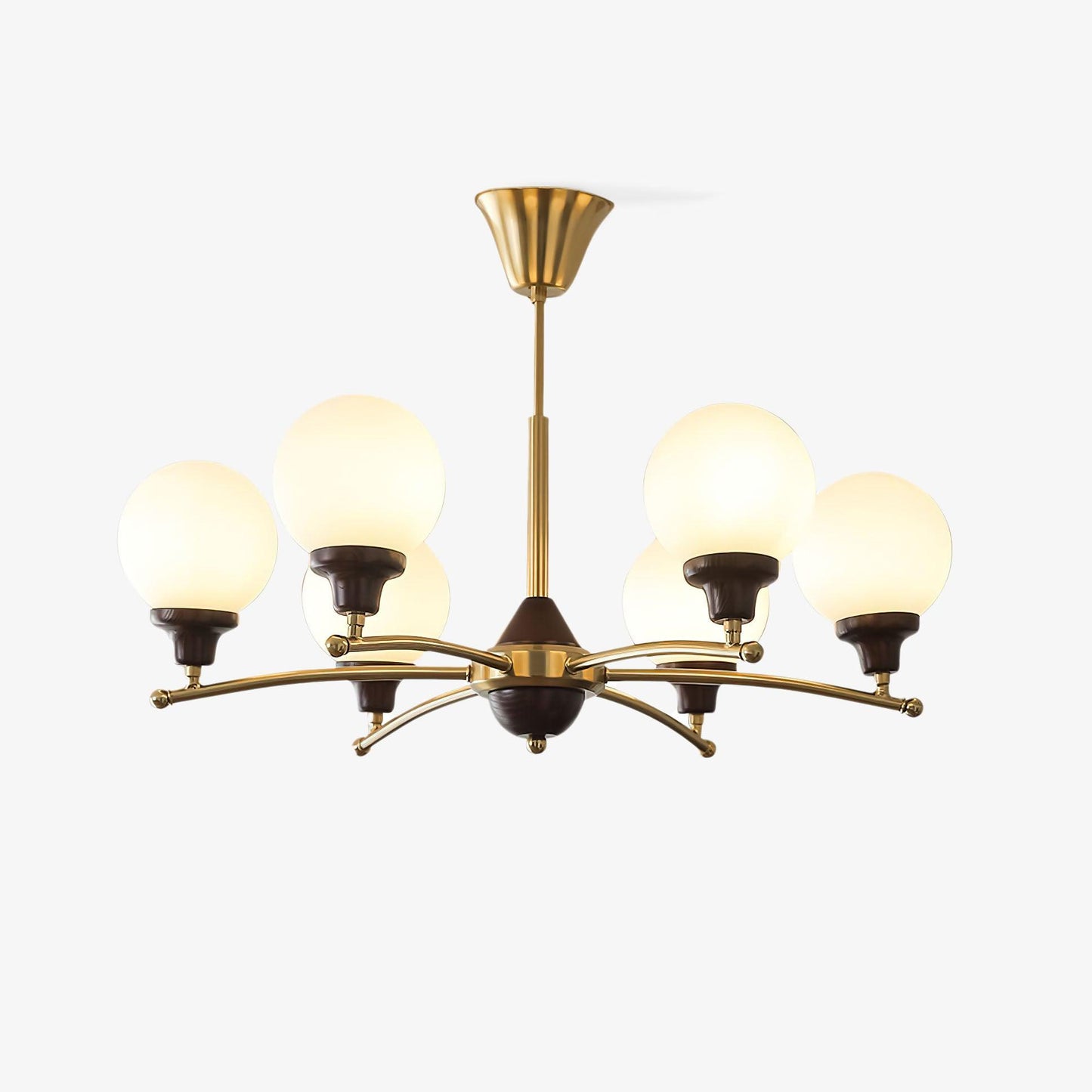 Walnut Glass Ball Chandelier - YIOSI