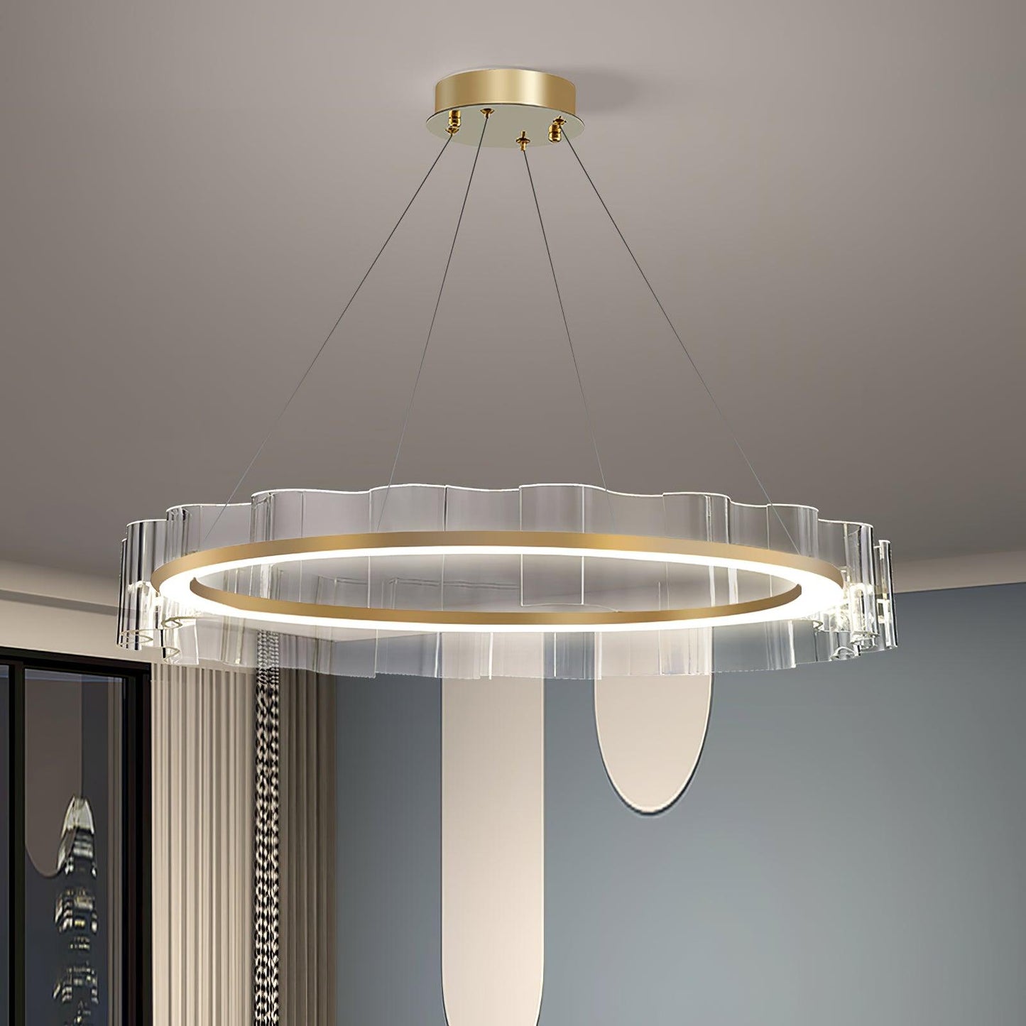 Water Wave Glass Chandelier - YIOSI
