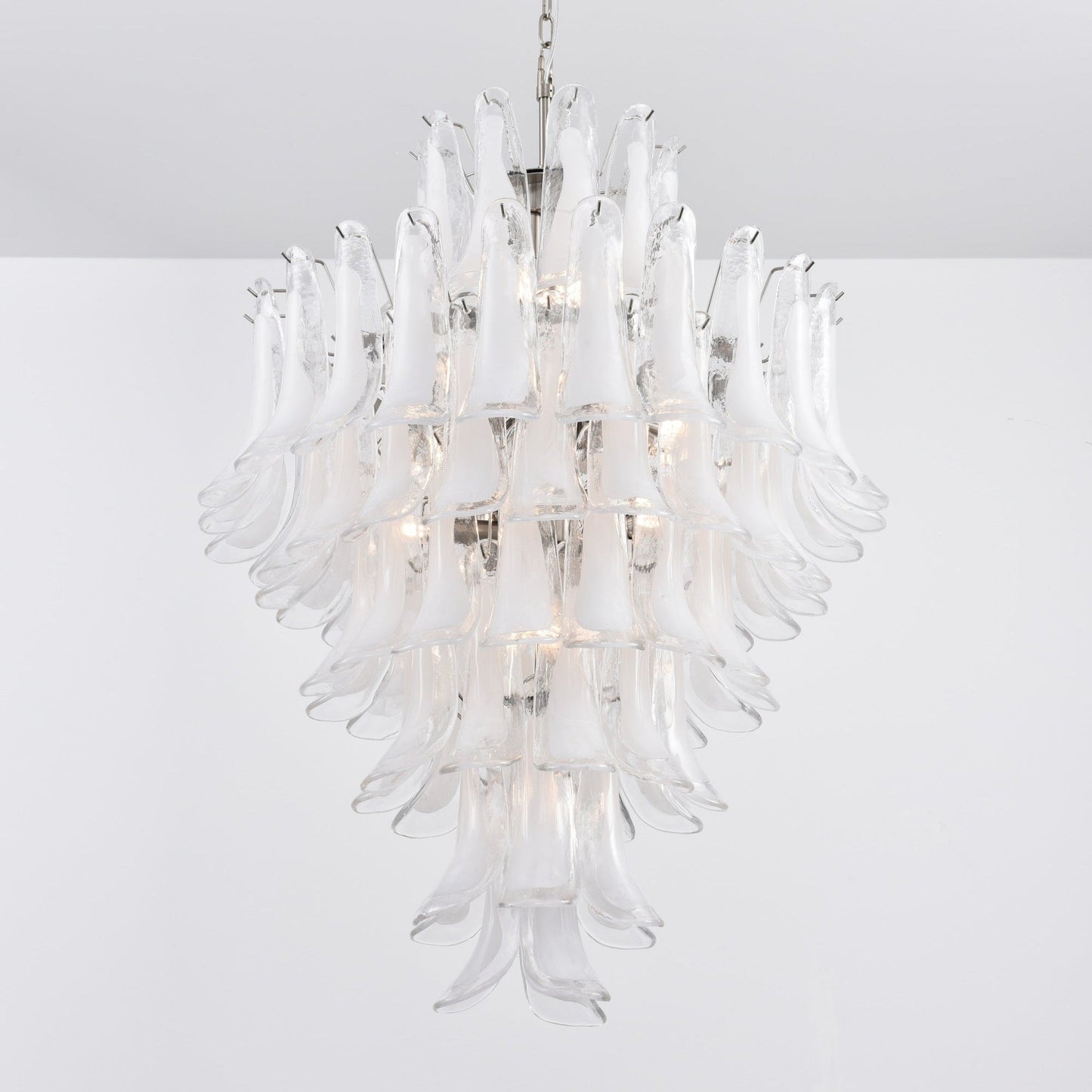 White Cloud Glass Petals Chandelier - YIOSI