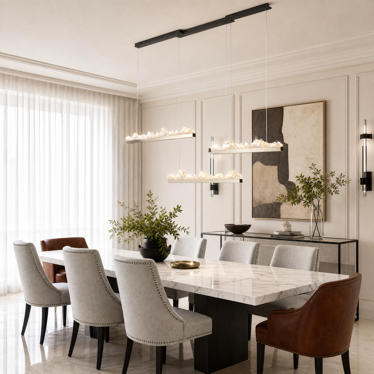 Wind & Wave Modern Linear Dining Pendant Light