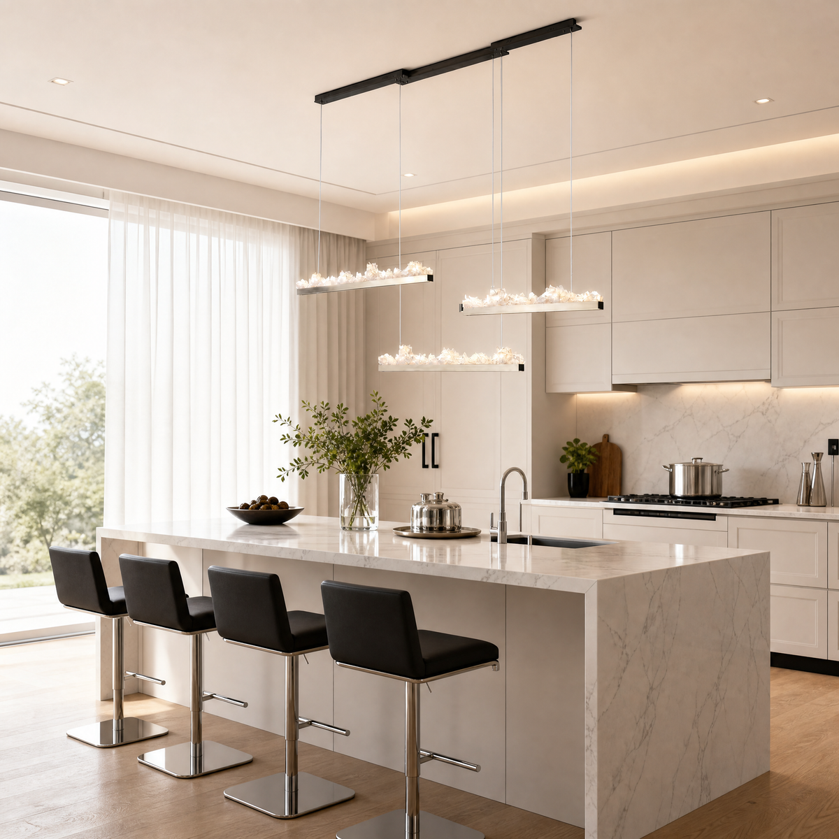 Wind & Wave Modern Linear Dining Pendant Light
