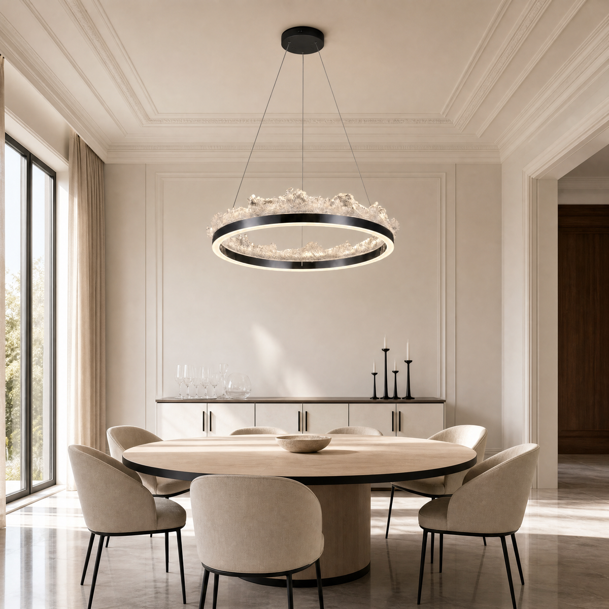 Wind & Wave Modern Sculptural Pendant Light