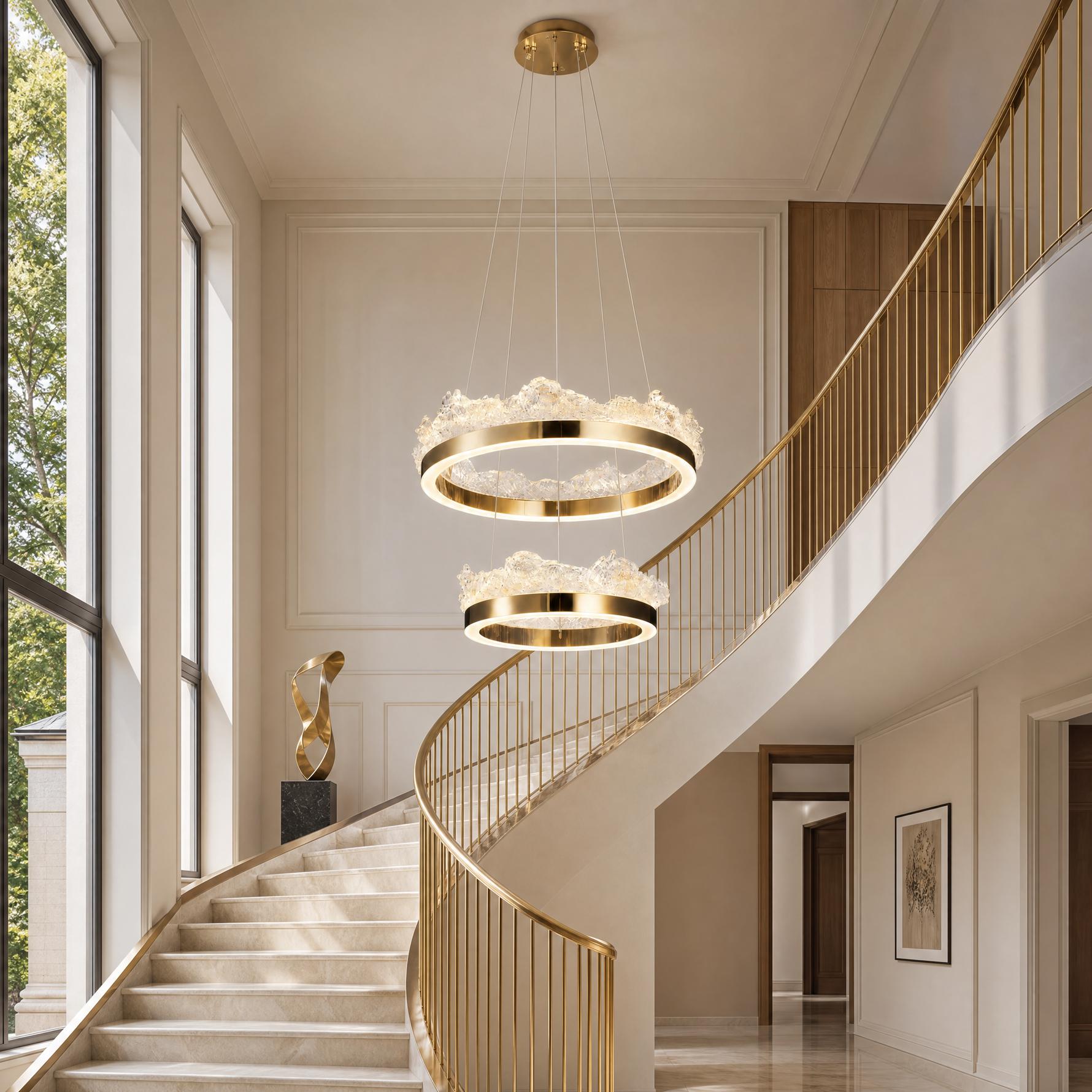 Wind & Wave Modern Sculptural Pendant Light