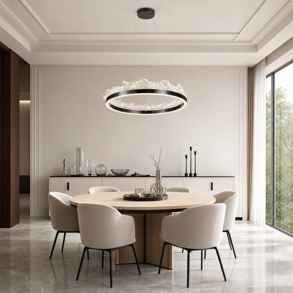 Wind & Wave Modern Sculptural Pendant Light