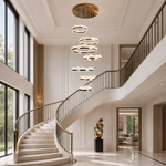 Wind & Wave Modern Sculptural Ring Chandelier