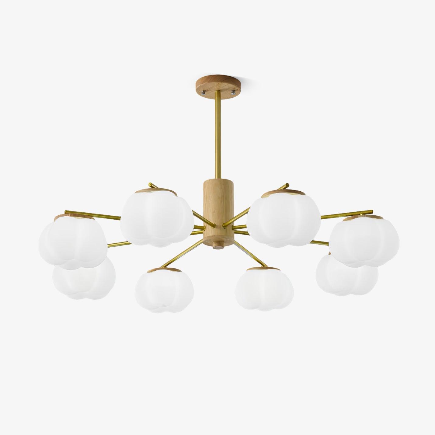 Wooden Cotton Balls Chandelier - YIOSI