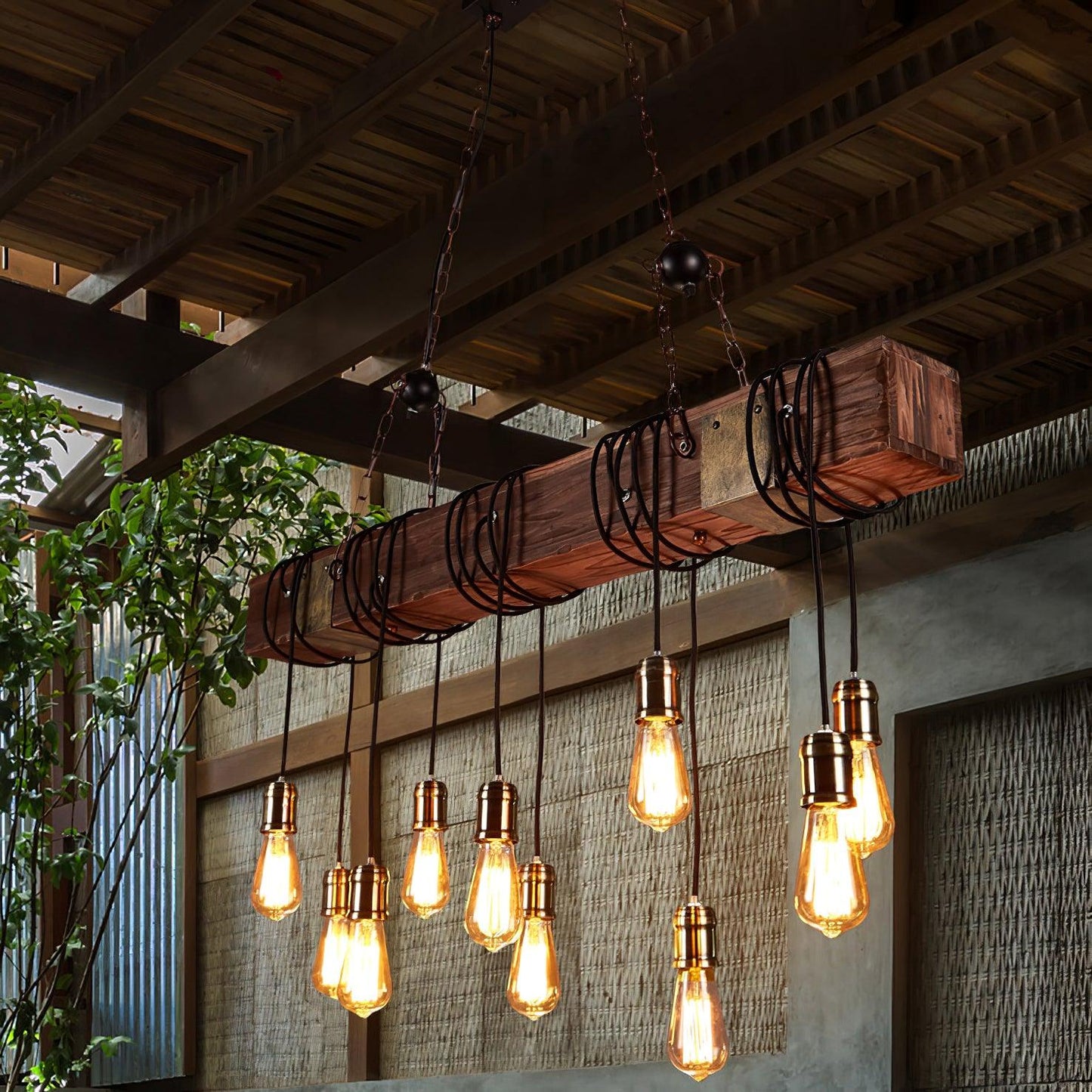 Wood Hanging Multi Chandelier - YIOSI