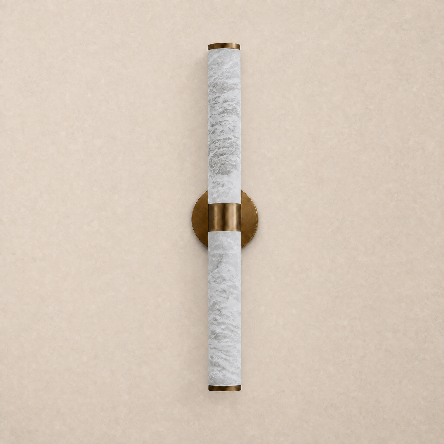 Alabaster Sconce in a bathroom