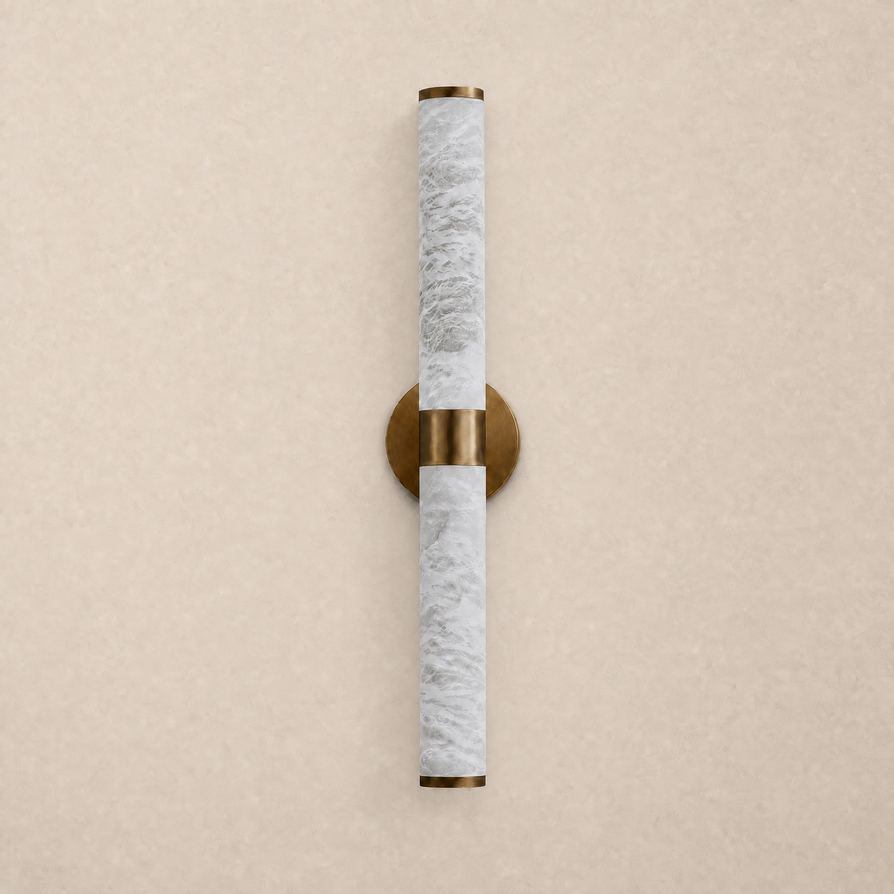Alabaster Sconce in a bathroom