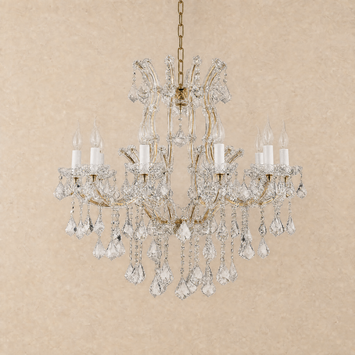Crystal Chandelier in a dining room