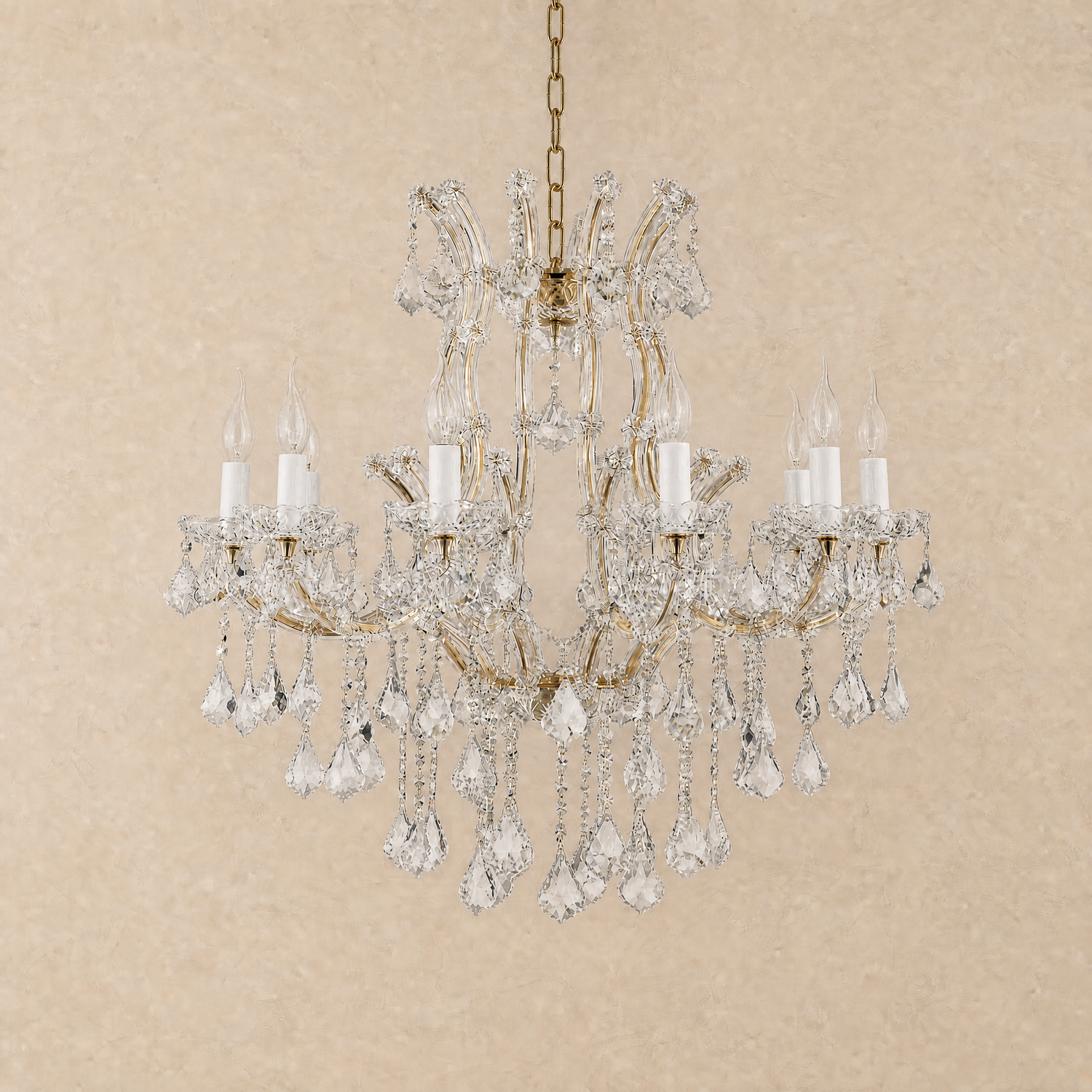 Crystal Chandelier in a dining room