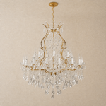 Crystal Chandelier Lighting in a living room