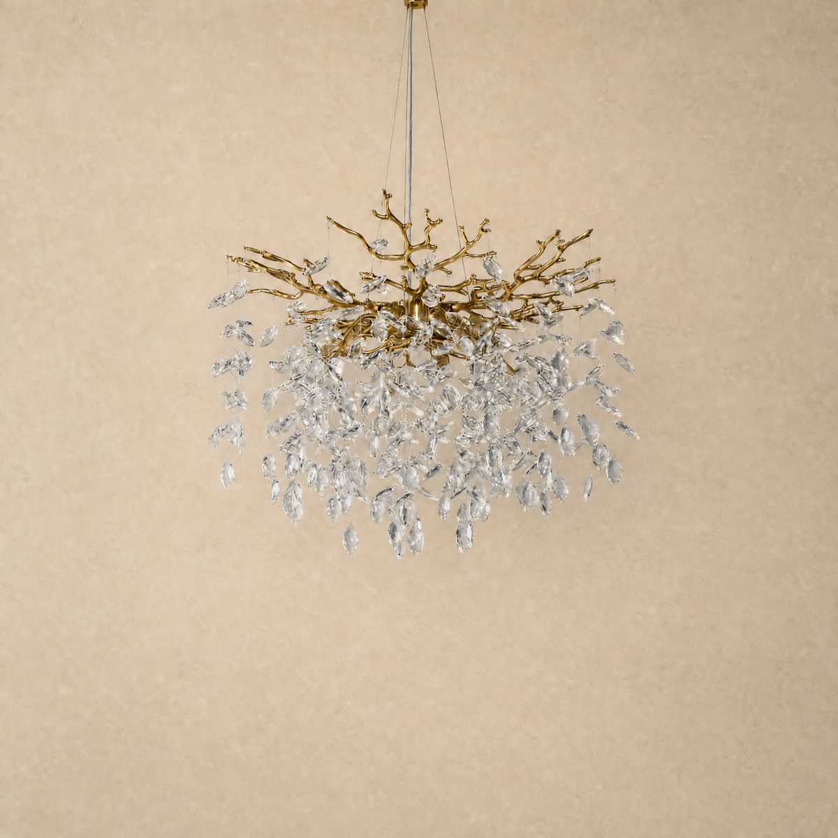 Branch Chandelier in a living room