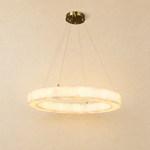 Chandelier in brass/black