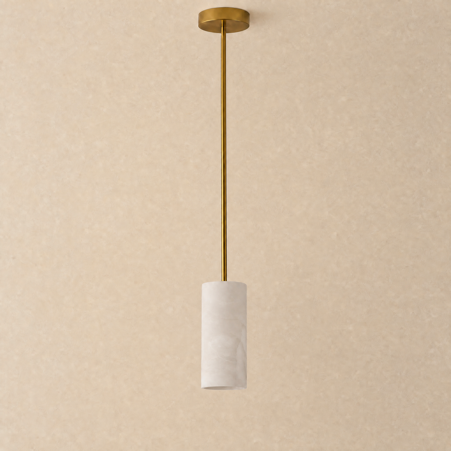 Chandelier in a kitchen island