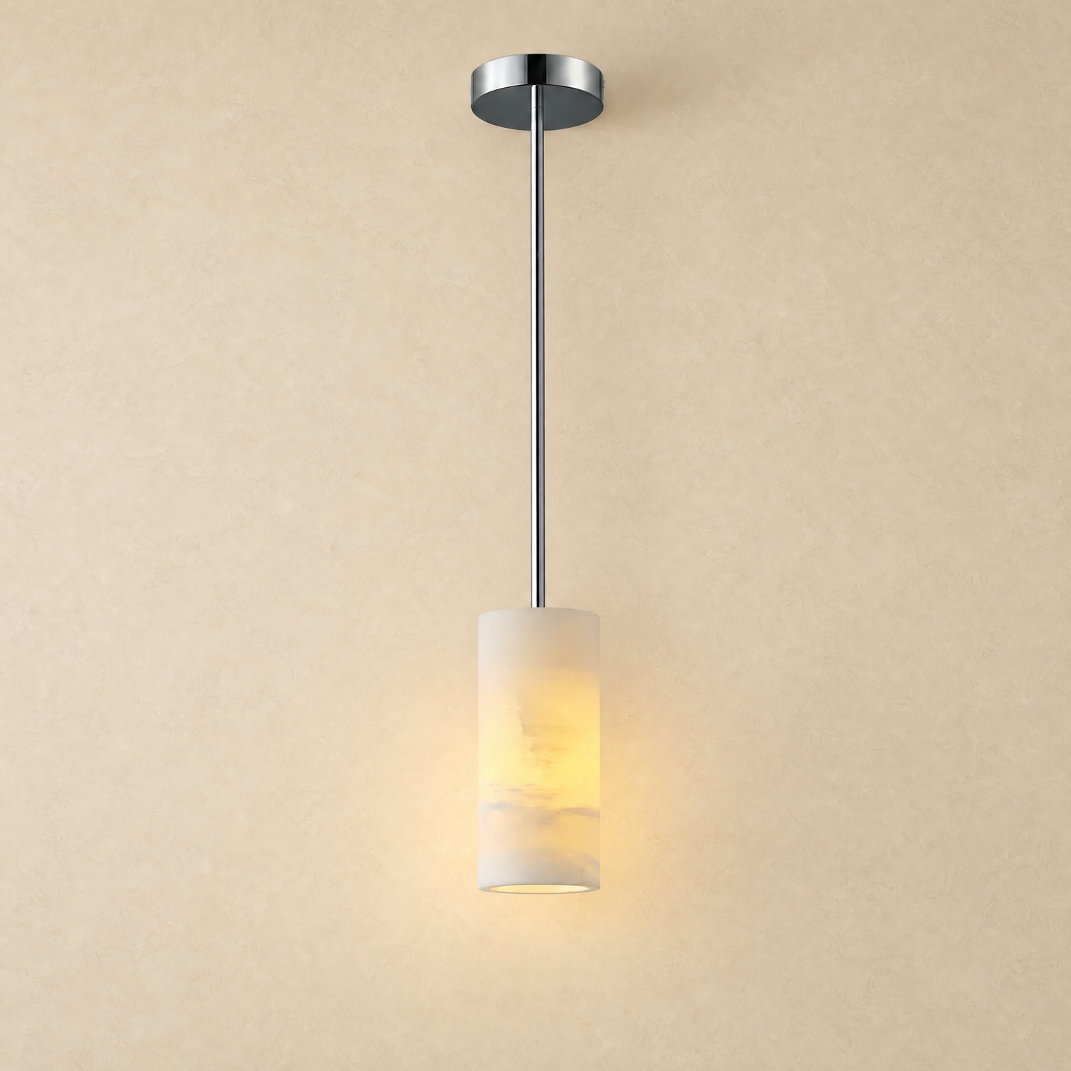 Chandelier in polished nickel