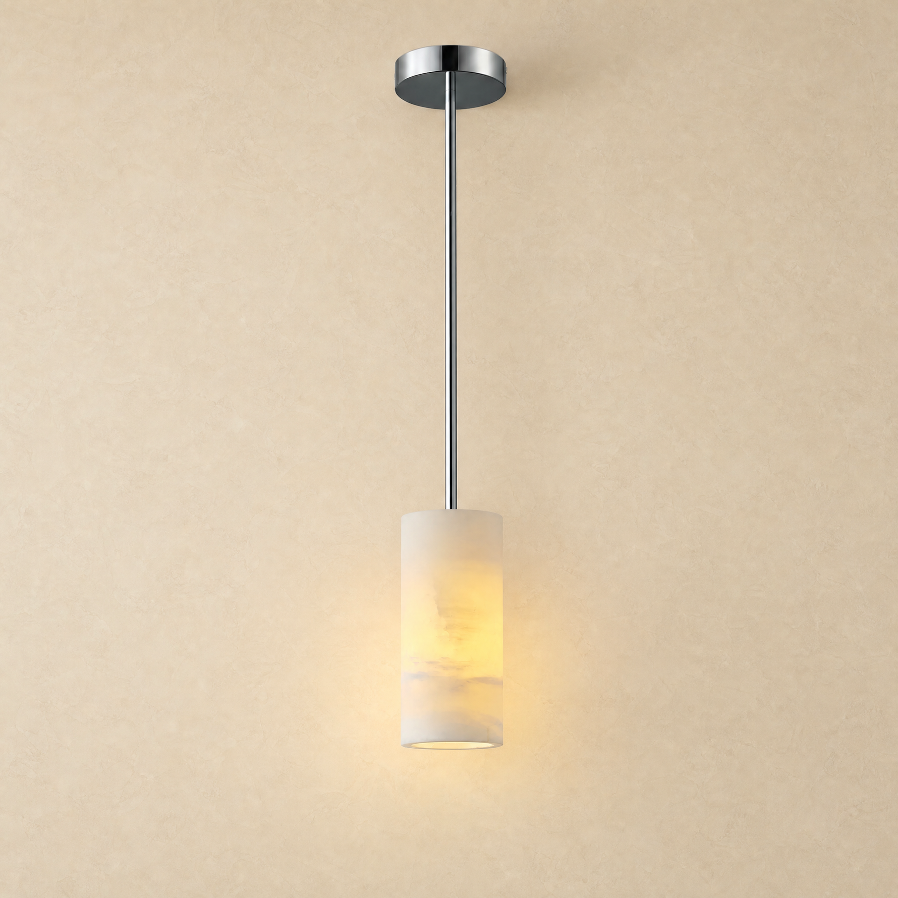 Chandelier in polished nickel