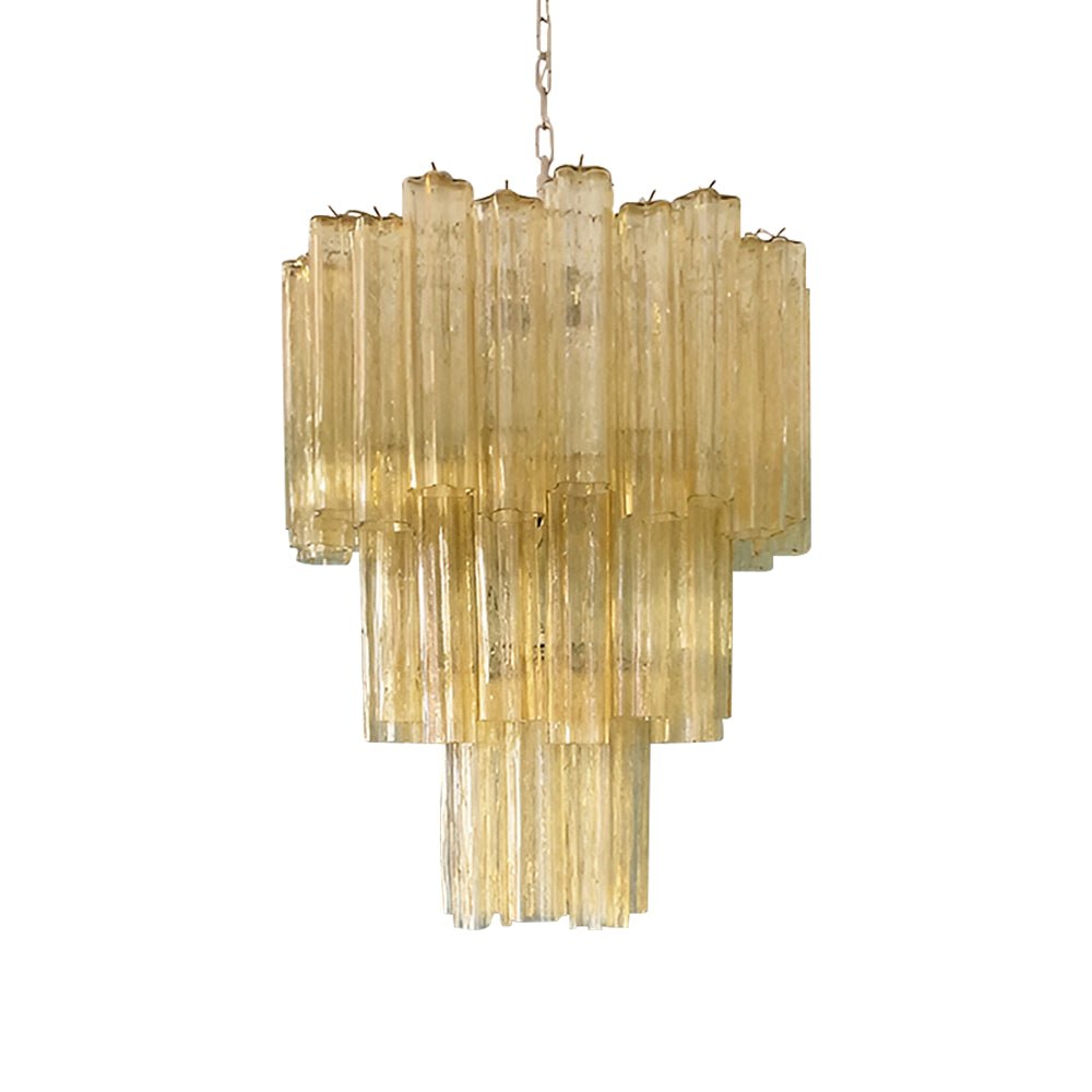 Yellow Murano Glass Tube Chandelier - YIOSI