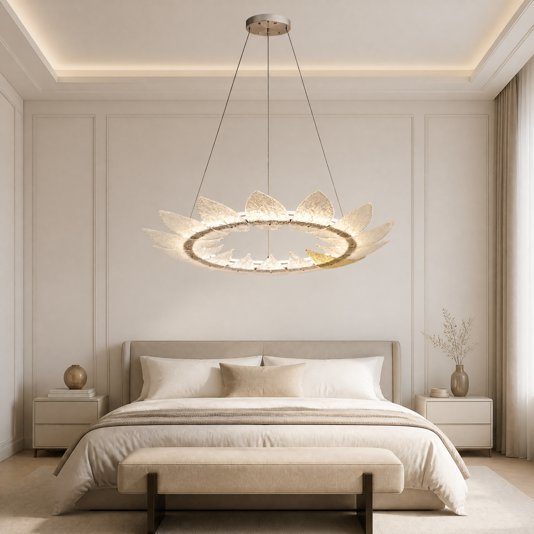 Yiosi Aster Ring Glass Chandelier 39.4"